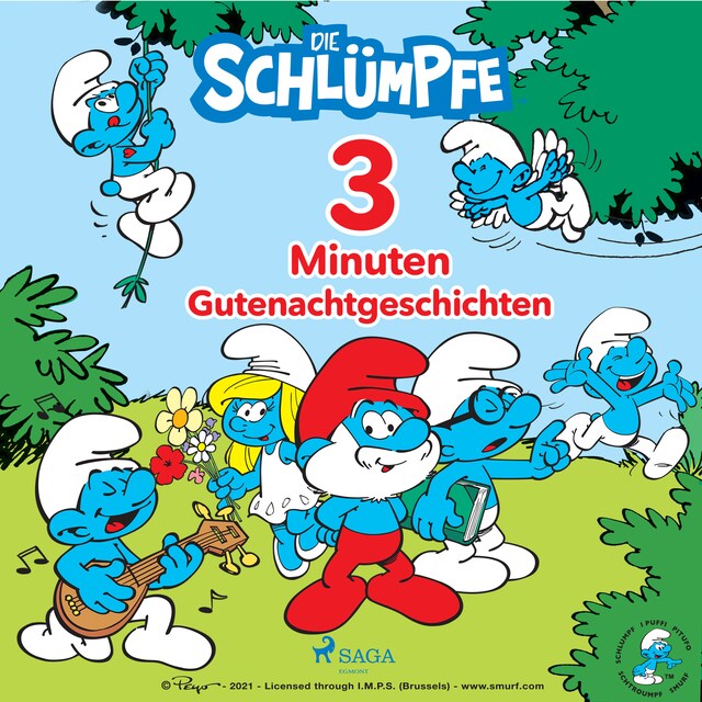 Portada de libro para Die Schlümpfe - 3-Minuten-Gutenachtgeschichten