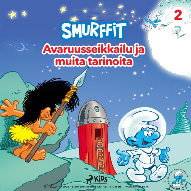 Kirjankansi teokselle Smurffit - Avaruusseikkailu ja muita tarinoita