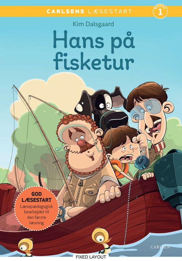 Bogomslag for Carlsens Læsestart: Hans på fisketur