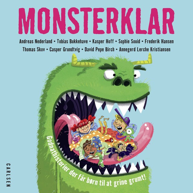 Bogomslag for Monsterklar - Godnathistorier der får børn til at grine grumt!