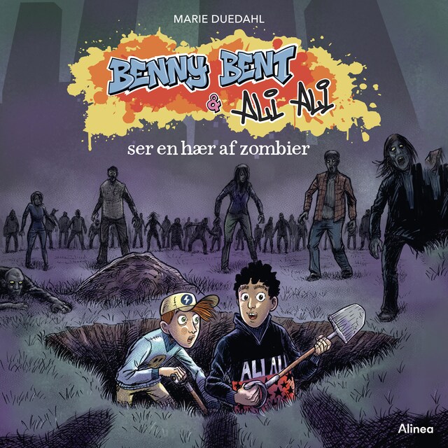 Book cover for Benny Bent og Ali Ali ser en hær af zombier, Blå Læseklub