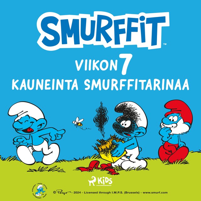 Kirjankansi teokselle Viikon 7 kauneinta smurffitarinaa