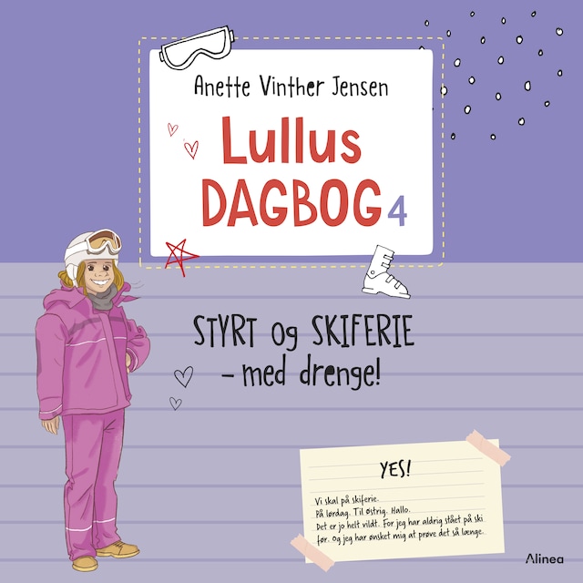 Bokomslag for Lullus dagbog 4 - Styrt og skiferie med drenge