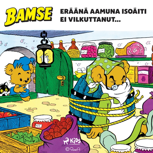 Book cover for Bamse - Eräänä aamuna Isoäiti ei vilkuttanut...