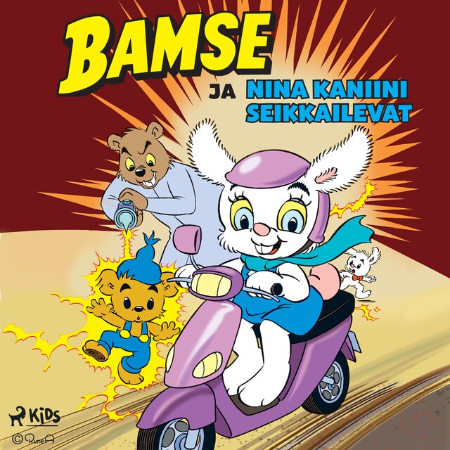 Book cover for Bamse ja Nina Kaniini seikkailevat