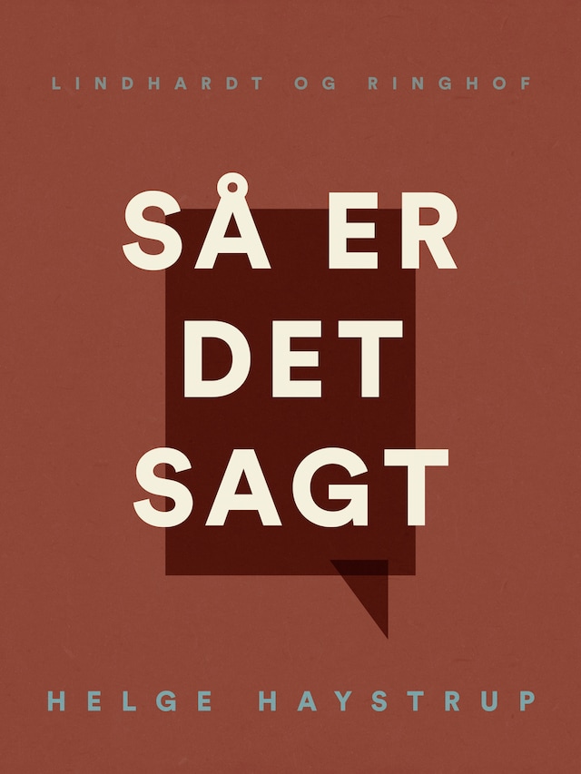 Book cover for Så er det sagt