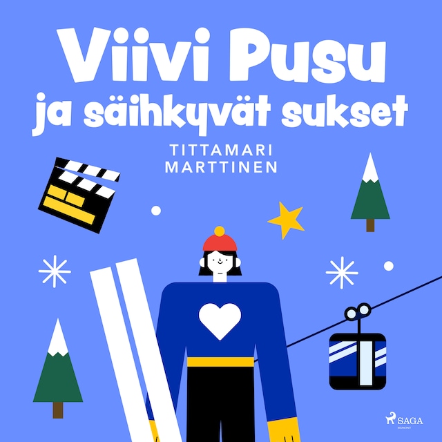 Book cover for Viivi Pusu ja säihkyvät sukset