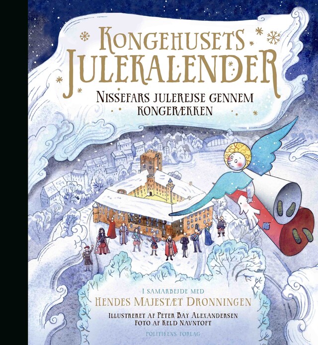 Boekomslag van Kongehusets julekalender - Nissefars julerejse gennem kongerækken