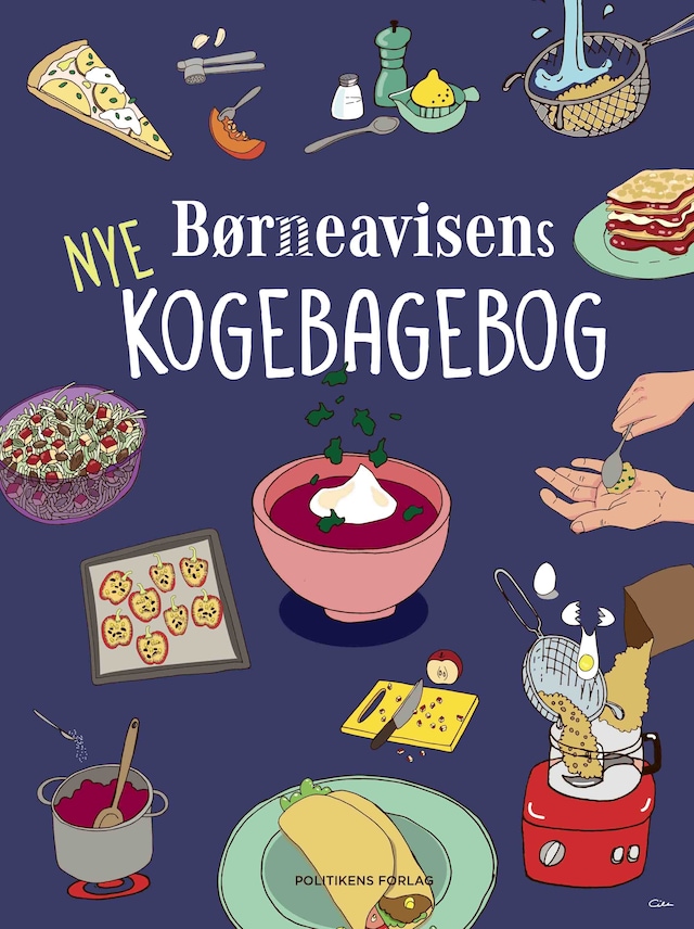 Book cover for Børneavisens nye kogebagebog