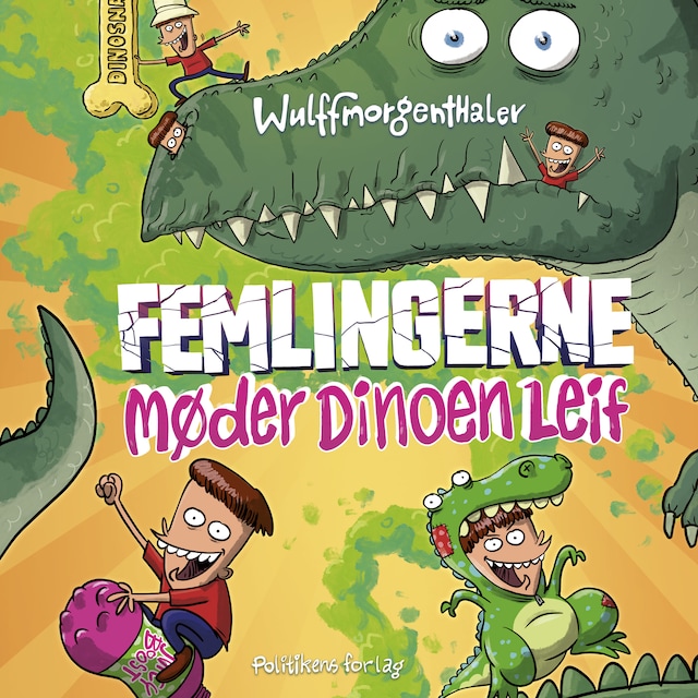 Buchcover für Femlingerne - møder dinoen Leif