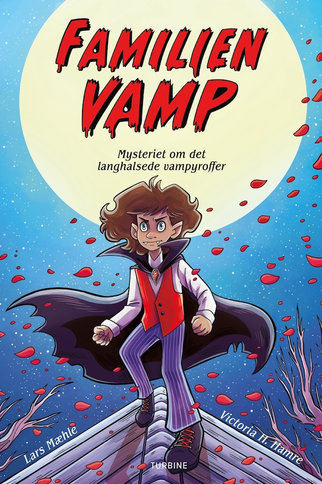 Kirjankansi teokselle Familien Vamp – mysteriet om det langhalsede vampyroffer