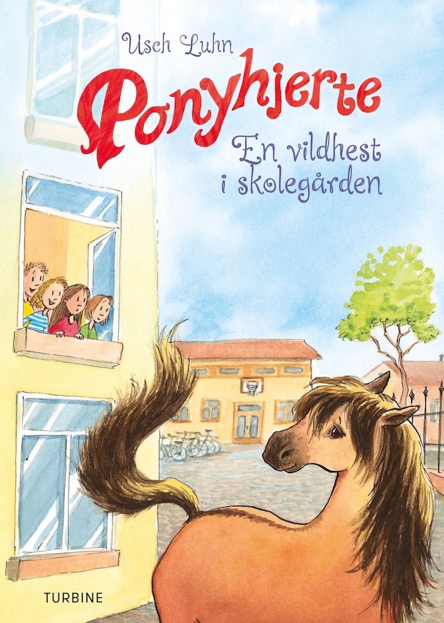 Buchcover für Ponyhjerte – en vildhest i skolegården