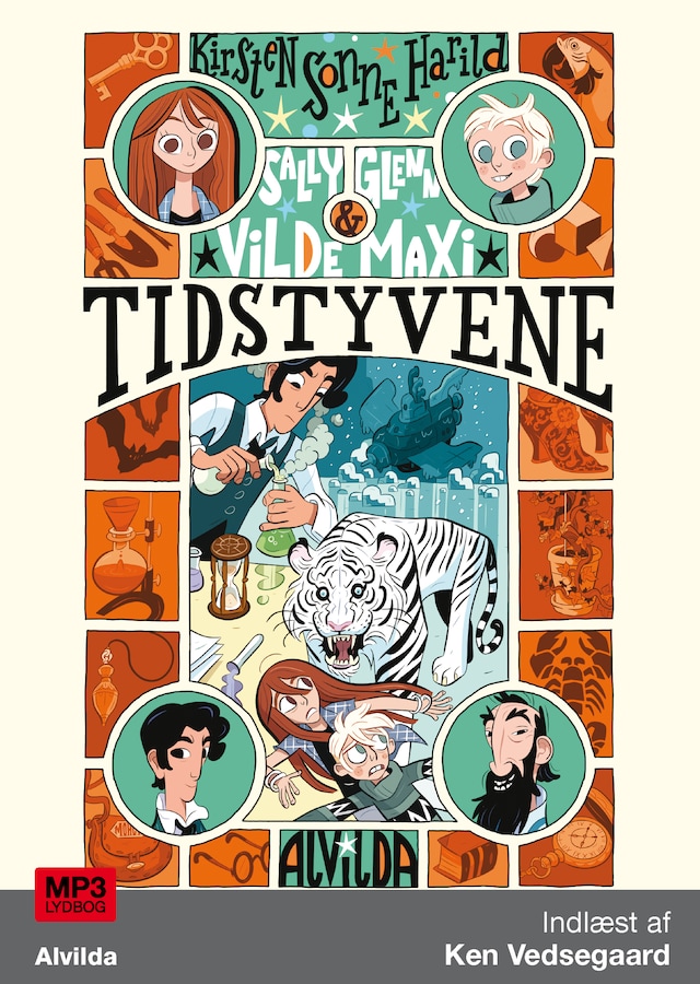 Portada de libro para Sally, Glenn og vilde Maxi 4: Tidstyvene