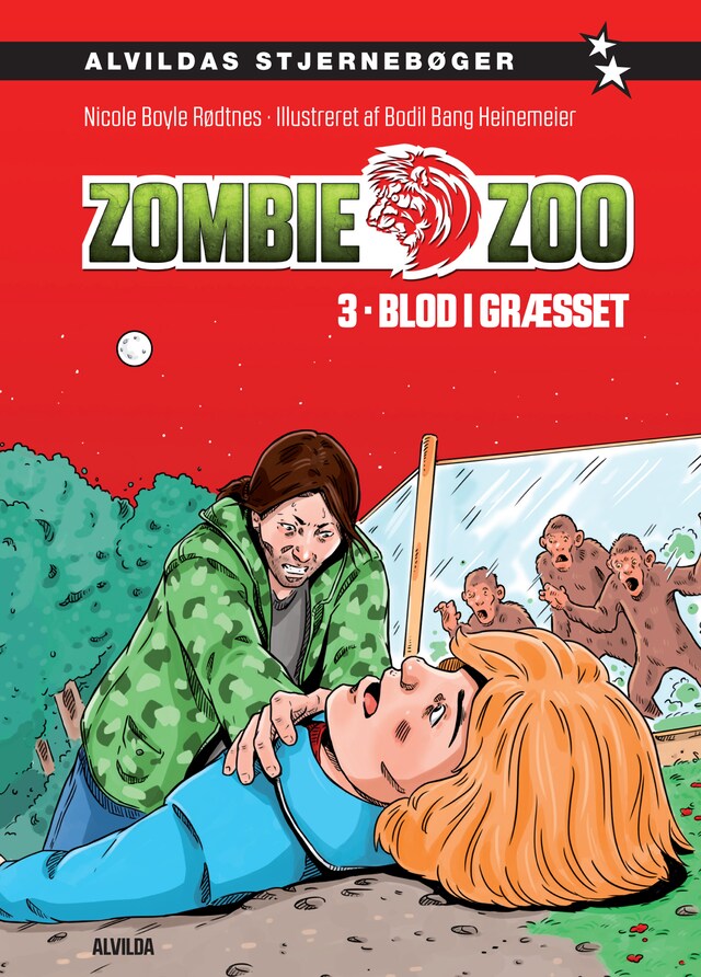 Book cover for Zombie zoo 3: Blod i græsset