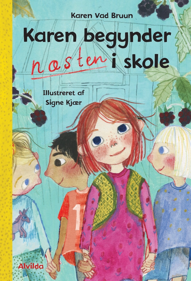 Book cover for Karen begynder NÆSTEN i skole