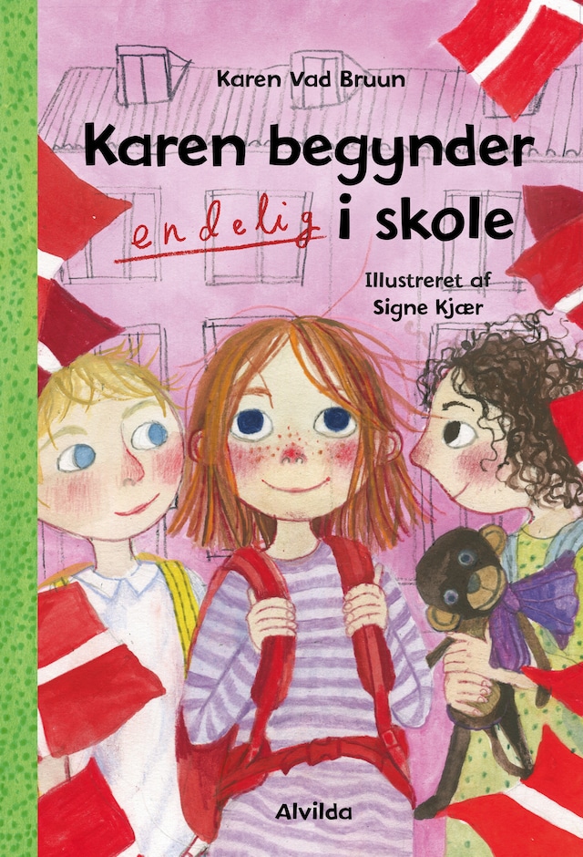 Book cover for Karen begynder ENDELIG i skole