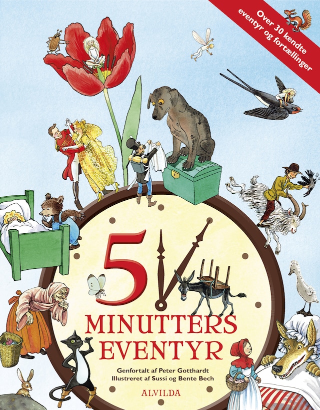 Copertina del libro per 5 minutters eventyr (over 30 kendte eventyr og fortællinger)