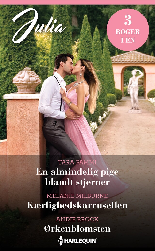 Book cover for En almindelig pige blandt stjerner / Kærlighedskarrusellen / Ørkenblomsten