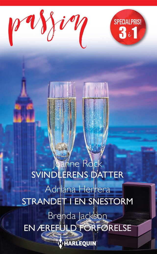 Book cover for Svindlerens datter / Strandet i en snestorm / En ærefuld forførelse