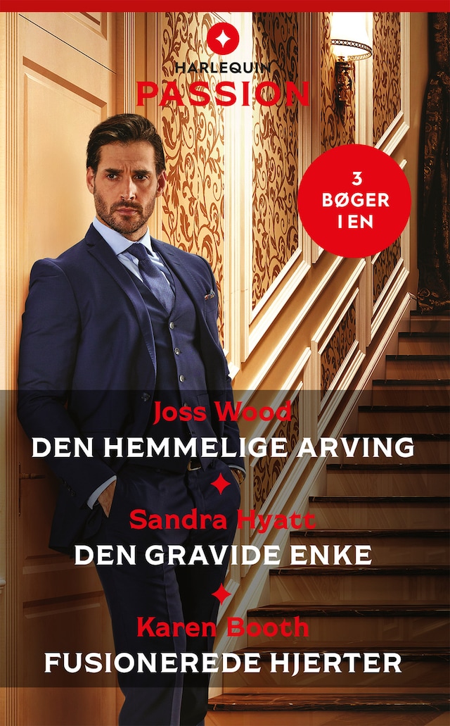 Book cover for Den hemmelige arving / Den gravide enke / Fusionerede hjerter