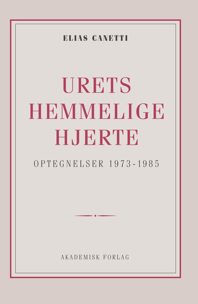 Bogomslag for Urets hemmelige hjerte: optegnelser 1973-1985