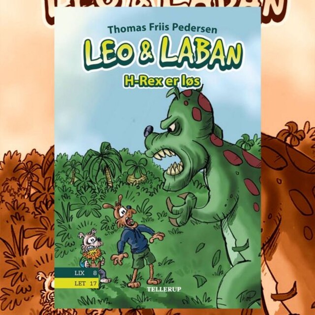 Okładka książki dla Leo & Laban #2: H-Rex er løs