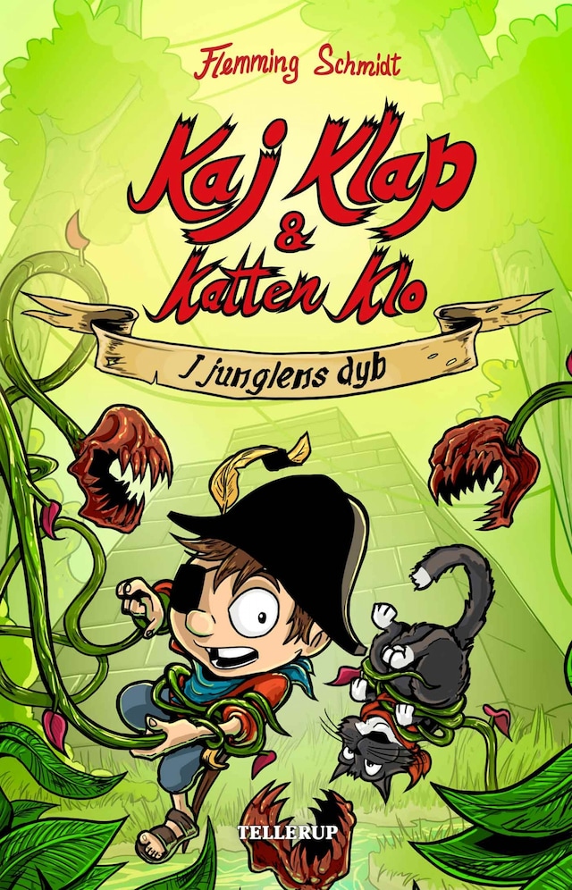Book cover for Kaj Klap & katten Klo #3: I junglens dyb (Lyt & Læs)