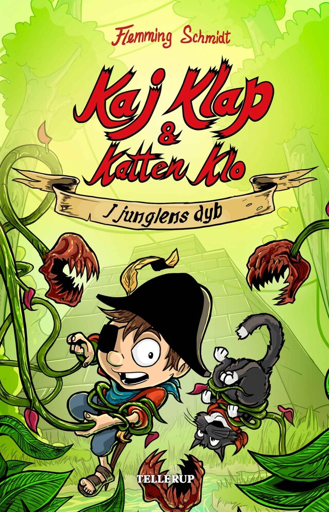 Book cover for Kaj Klap & katten Klo #3: I junglens dyb (Lyt & Læs)