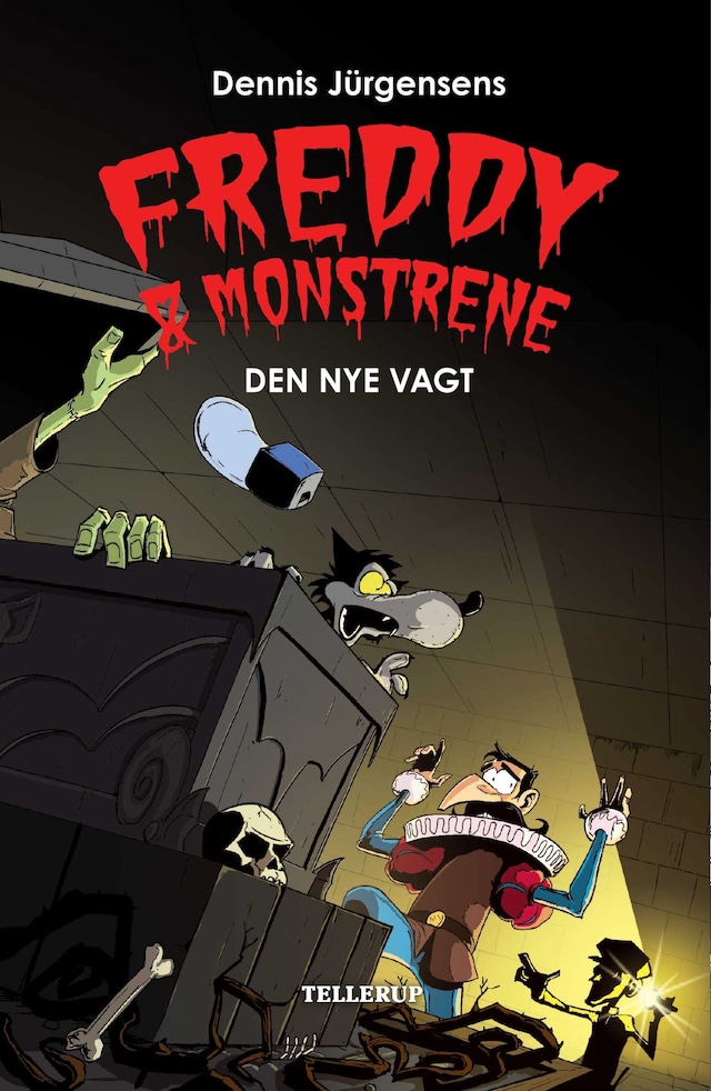 Book cover for Freddy & monstrene #5: Den nye vagt (Lyt & Læs)