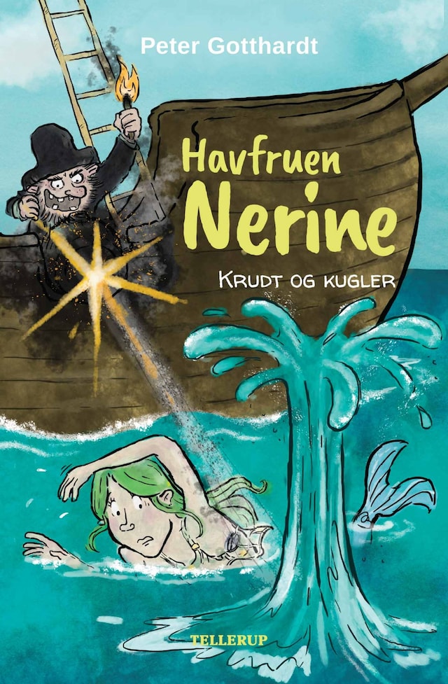 Bogomslag for Havfruen Nerine #3: Krudt og kugler (Lyt & Læs)