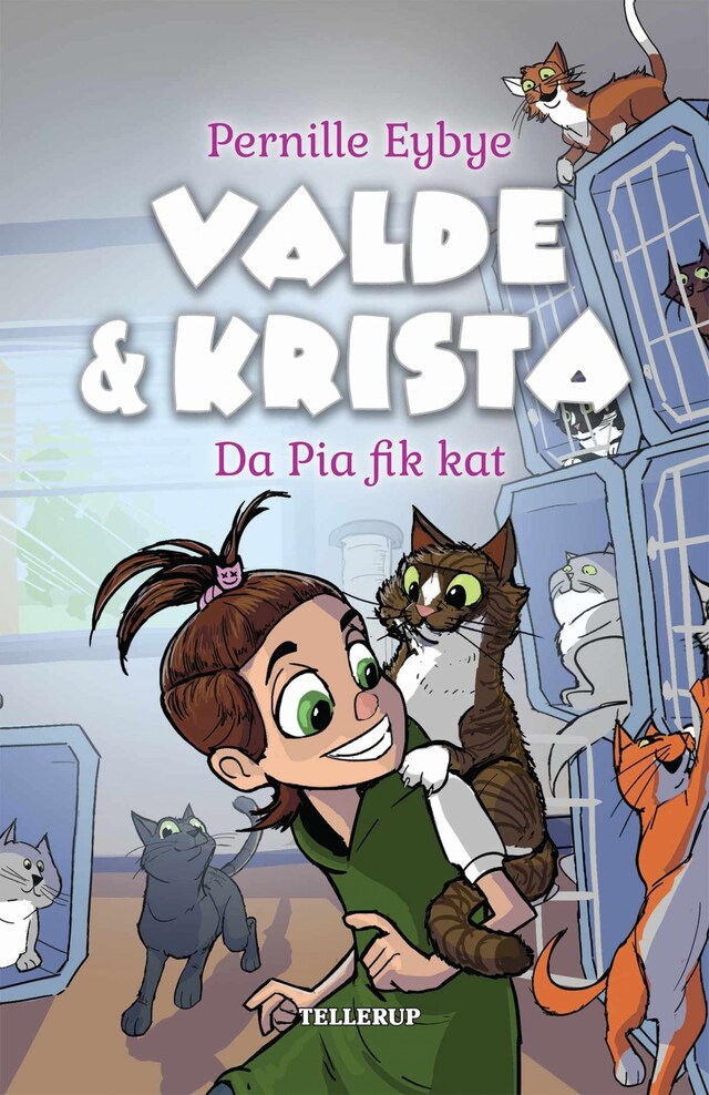 Kirjankansi teokselle Valde & Krista #1: Da Pia fik kat (LYT & LÆS)