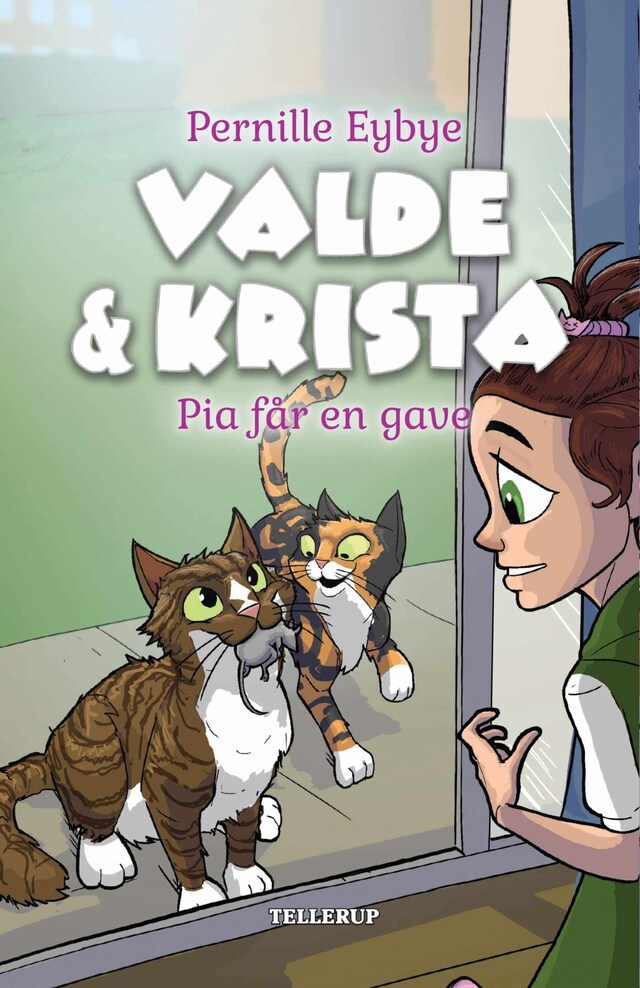 Bogomslag for Valde & Krista #4: Pia får en gave (Lyt & Læs)