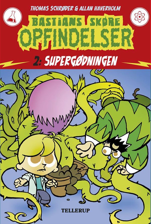 Couverture de livre pour Bastians skøre opfindelser #2: Supergødningen (LYT & LÆS)