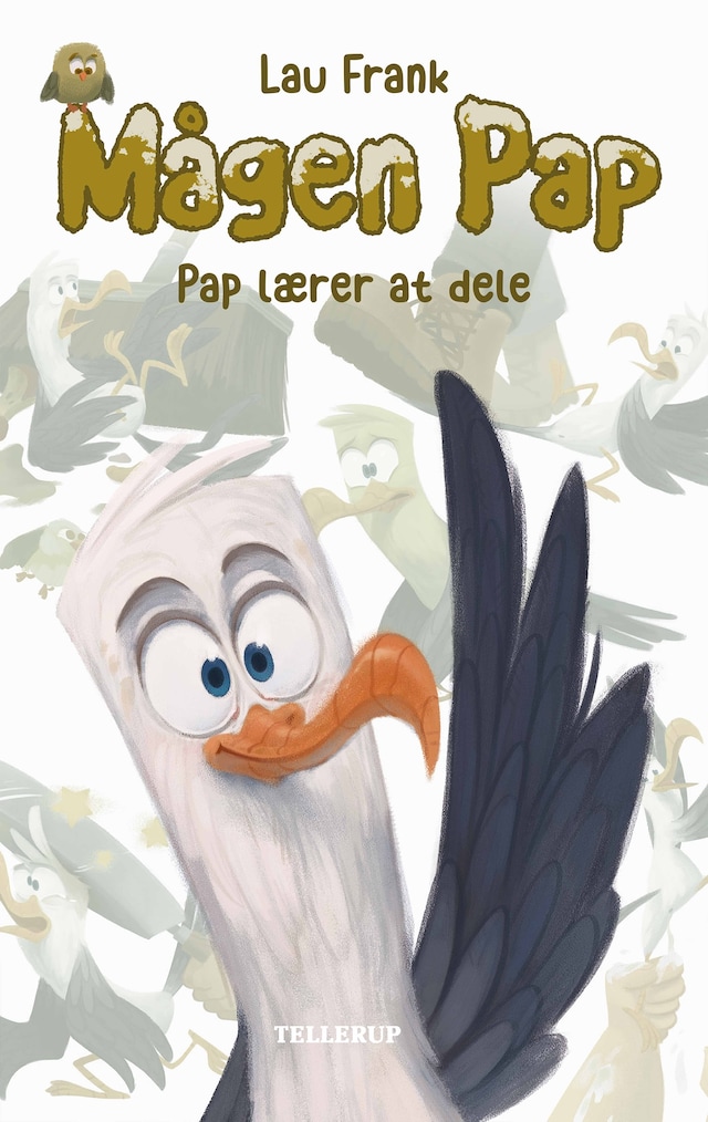 Boekomslag van Mågen Pap #1: Pap lærer at dele (LYT & LÆS)