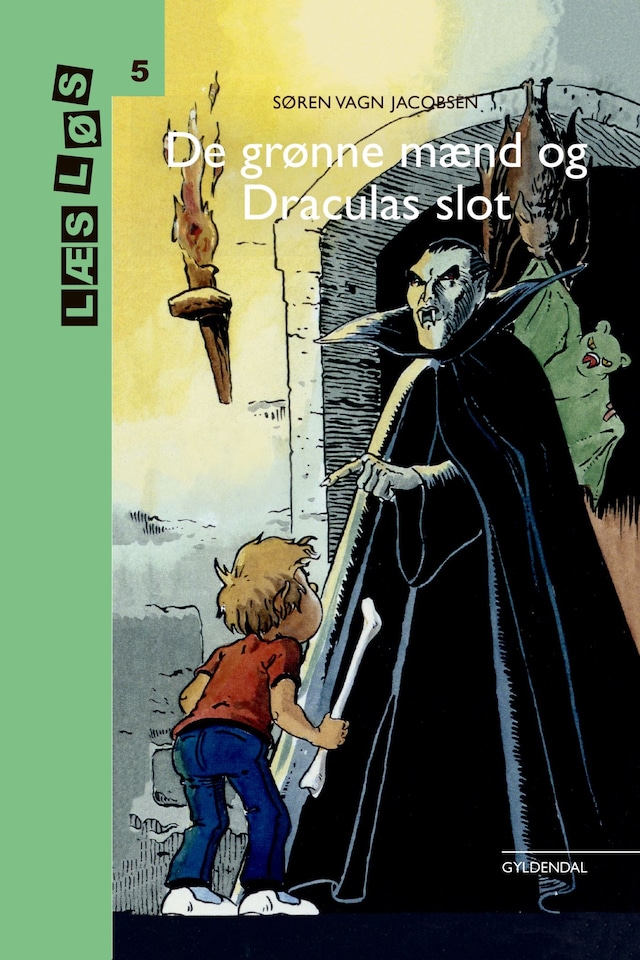 Bokomslag för Bo-bøger. De grønne mænd og Draculas slot