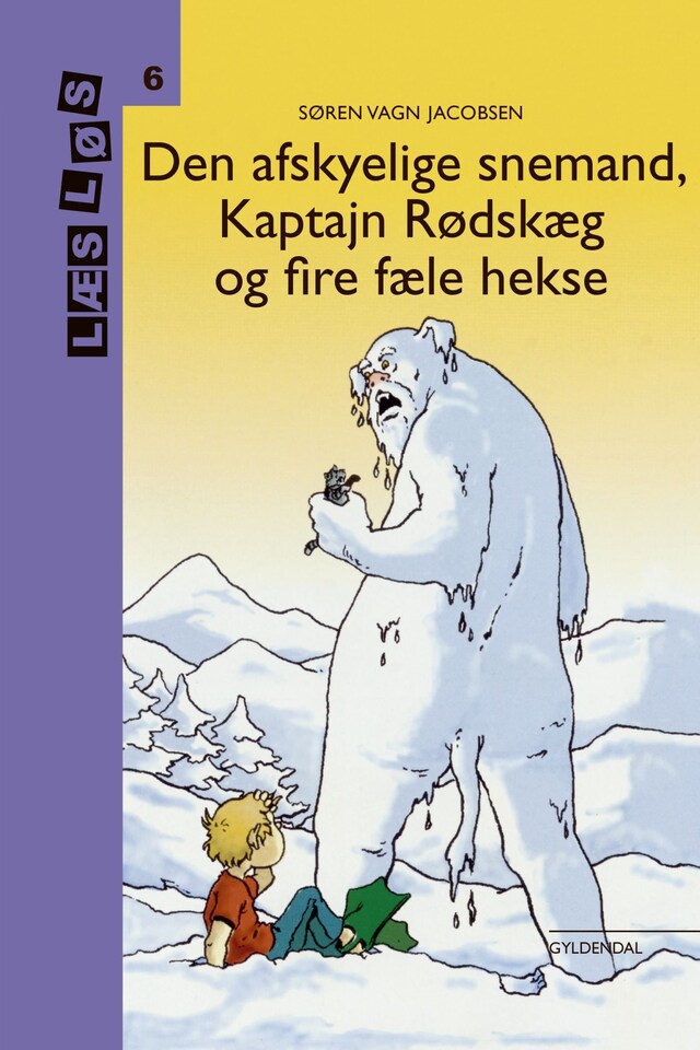 Buchcover für Bo-bøger. Den afskyelige snemand, Kaptajn Rødskæg og Fire fæle hekse