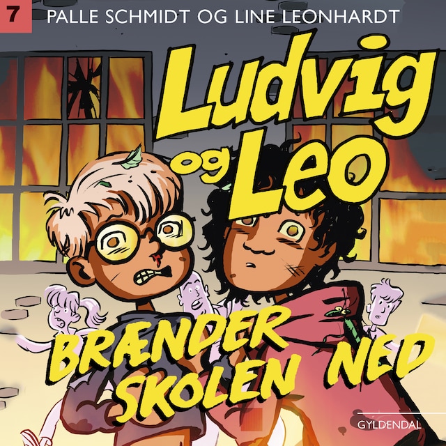 Buchcover für Ludvig og Leo brænder skolen ned