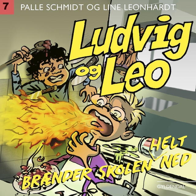 Copertina del libro per Ludvig og Leo brænder skolen helt ned