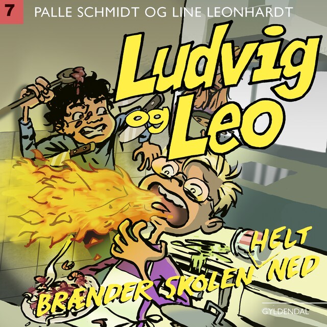 Copertina del libro per Ludvig og Leo brænder skolen helt ned