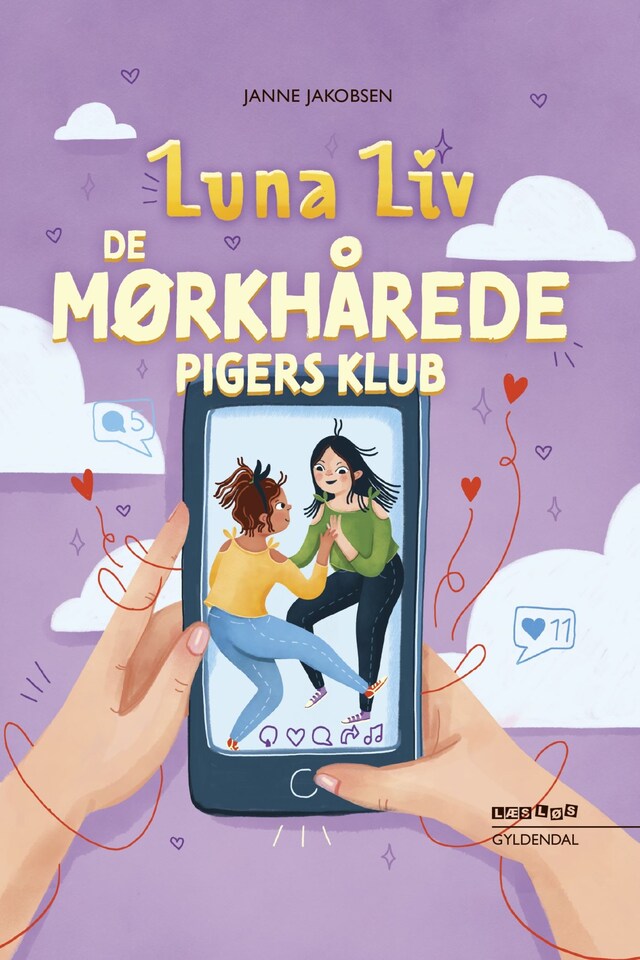 Portada de libro para Luna Liv. De mørkhårede pigers klub