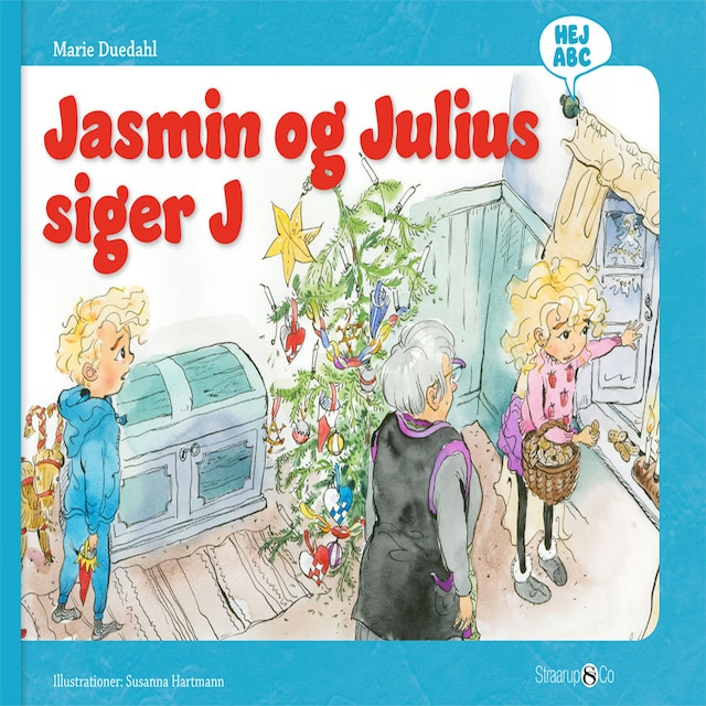 Couverture de livre pour Jasmin og Julius siger J