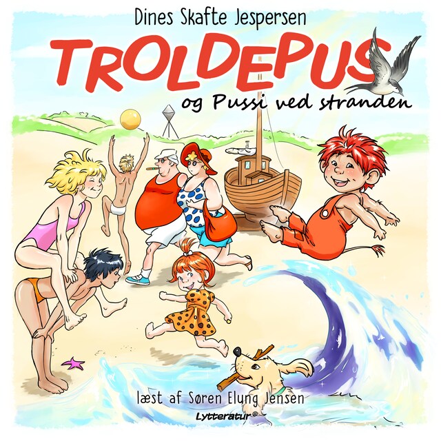 Copertina del libro per Troldepus og Pussi ved stranden