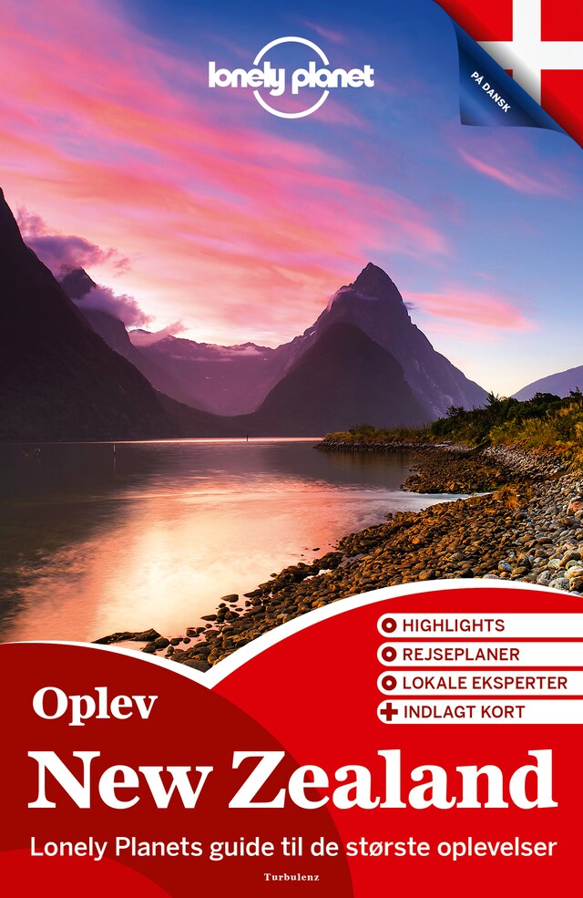 Kirjankansi teokselle Oplev New Zealand (Lonely Planet)