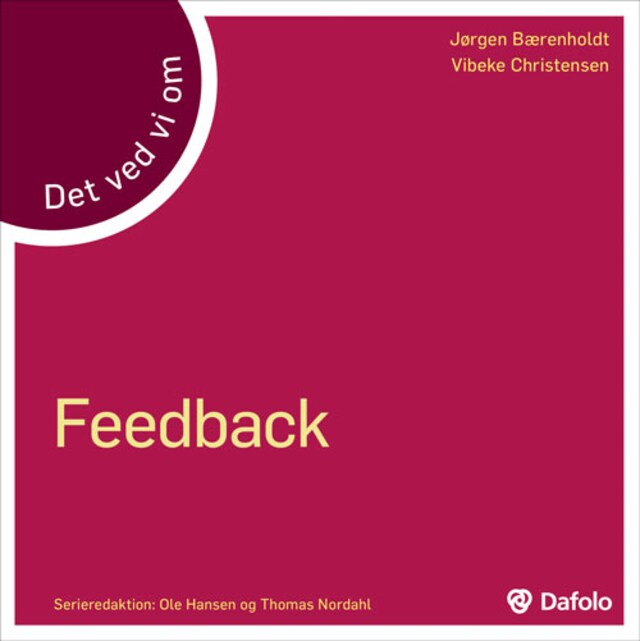 Boekomslag van Det ved vi om - Feedback