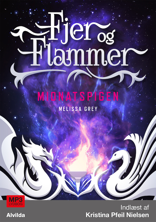 Book cover for Fjer og flammer 1: Midnatspigen