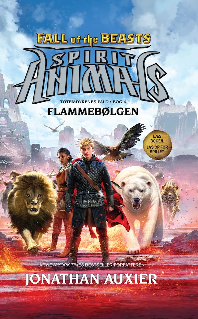 Book cover for Spirit Animals - Fall of the Beasts 4: Flammebølgen