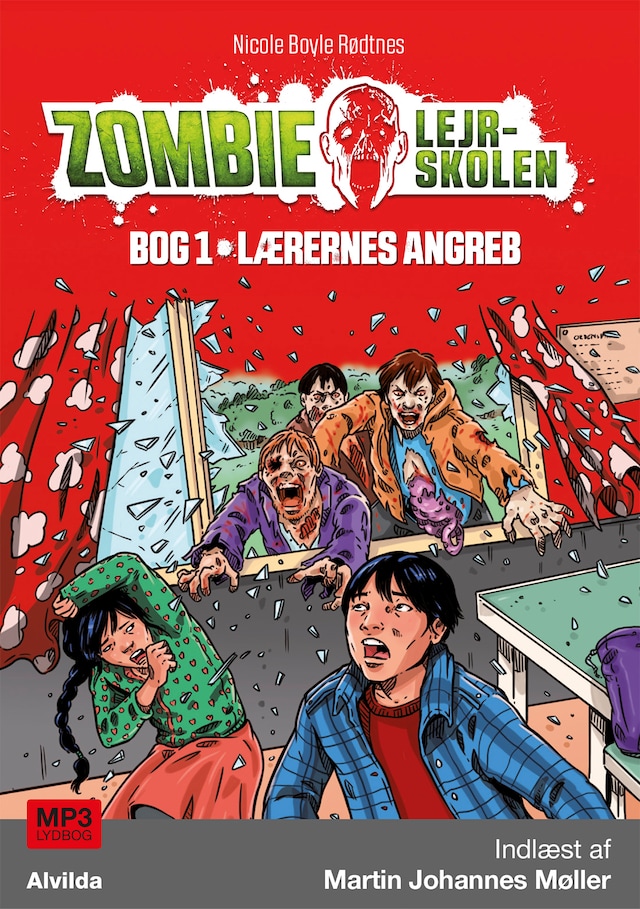 Kirjankansi teokselle Zombie-lejrskolen 1: Lærernes angreb