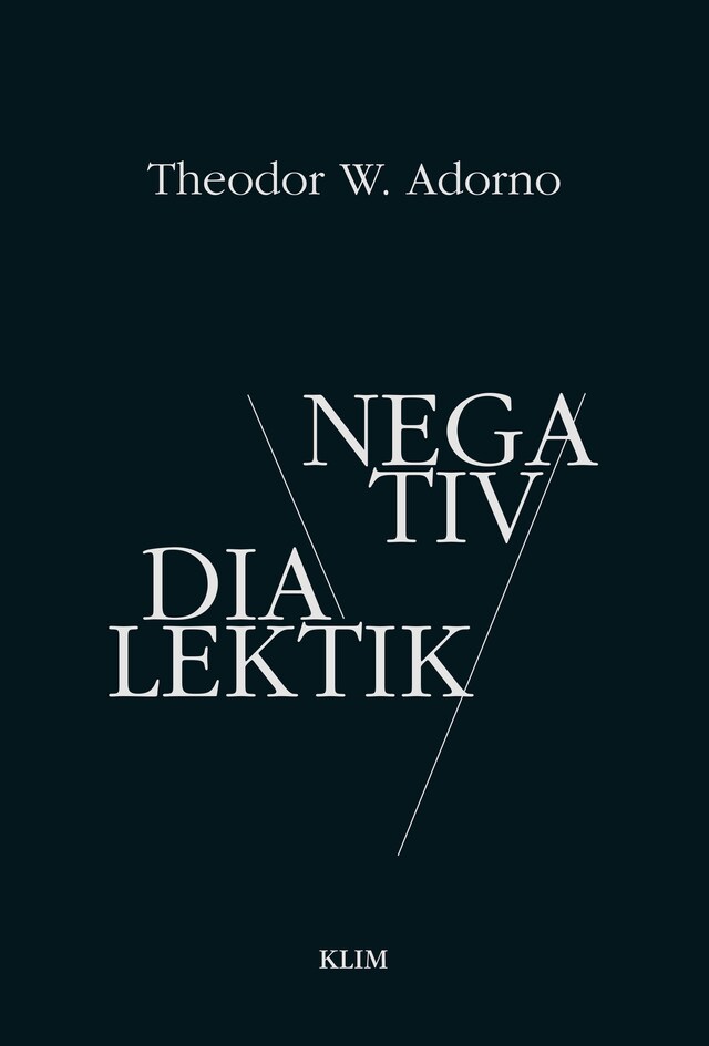 Boekomslag van Negativ dialektik