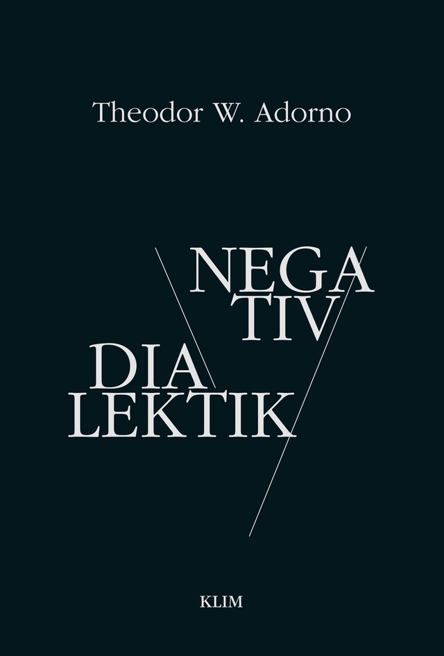 Copertina del libro per Negativ dialektik