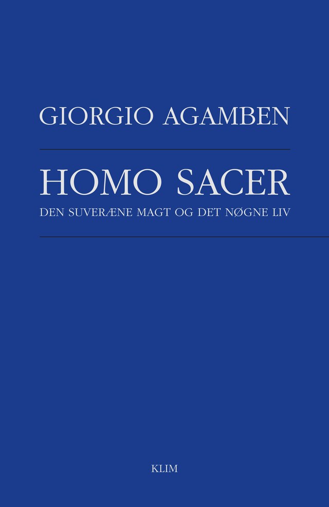 Book cover for Homo sacer